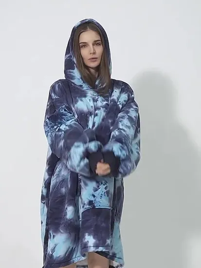 Детское супер теплое клетчатое радужное носимое флисовое одеяло, свитер с капюшоном, теплое удобное одеяло